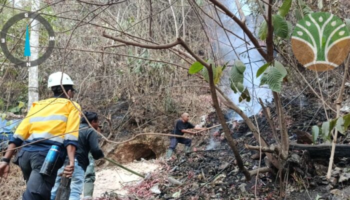 Penanganan Kebakaran di Titik Bor 18 & 19 Motomboto West, 30 Personel Diterjunkan